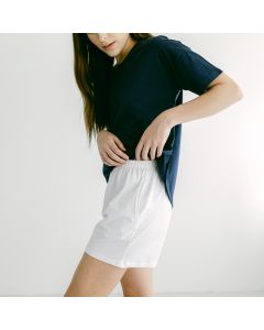 Organic Cotton Laze Shorts (White)