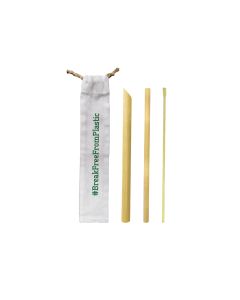 Bamboo Straw (Complete Set in Canvas Pouch)