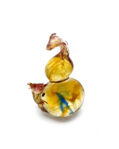 Gourd and Goldfish Cast Glass Sculpture