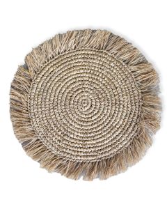 Natural Raffia Placemat with Fringe