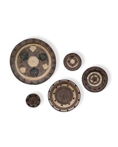 Wicker Plates Wall Hanging (Set of 5)