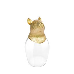 Rat Chinese Zodiac Wine Glass (Gold)