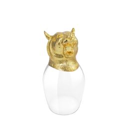 Tiger Chinese Zodiac Wine Glass (Gold)