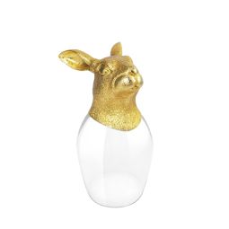 Rabbit Chinese Zodiac Wine Glass (Gold)