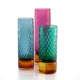 Textured Handblown Glass Vase