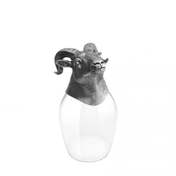Ram Chinese Zodiac Wine Glass (Silver)