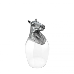 Horse Chinese Zodiac Wine Glass (Silver)