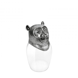 Monkey Chinese Zodiac Wine Glass (Silver)