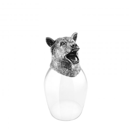 Dog Chinese Zodiac Wine Glass (Silver)
