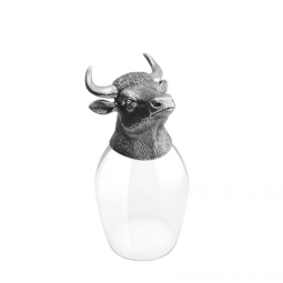 Ox Chinese Zodiac Wine Glass (Silver)