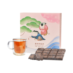 5-Year Pu'er Linglong Brick Ripe Tea - Playing Children