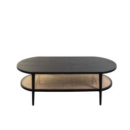 Aaram Coffee Table (Black Ash Frame)