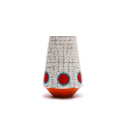 Lattice Pattern Vase With Peonies