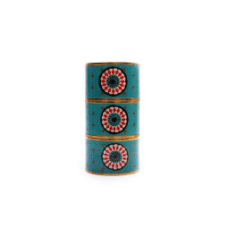 Round Tiffin Box with Daisies