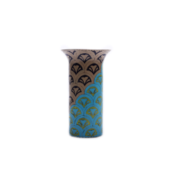 Round Vase with Ginkgo Leaves