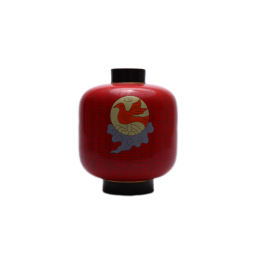 Chinese Lantern Vase with Sunbird & Rabbit