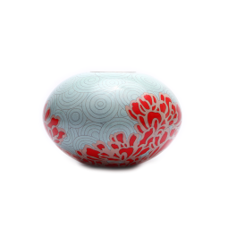 Chinese Drum Vase with Peonies