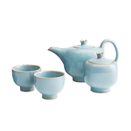 Fruitful Pomegranate Ru Porcelain Tea Set