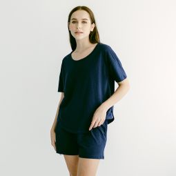 Organic Cotton Laze Tee (Navy)