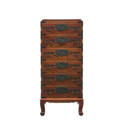 Wooden Lacquer Chest of Drawers (Nekoashi-rokuhaihiki Fuki-urushi)