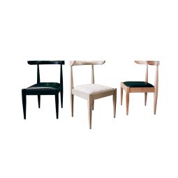 Natural Ash Frame - Black Leather Seat