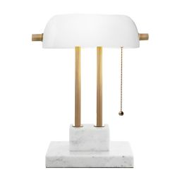 The Banker Desk Lamp (Pearl)