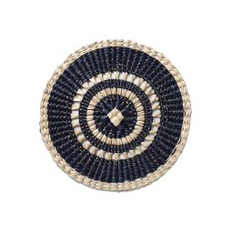 Tied Black and Natural Placemat