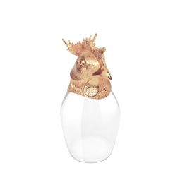 Rooster Chinese Zodiac Wine Glass (Rosegold)