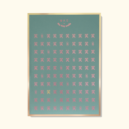 100 Smiles Art Prints No. 04 (Matcha Rose / Gold Foil)