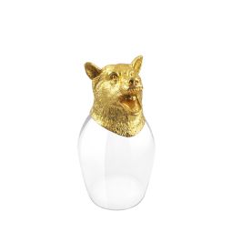 Dog Chinese Zodiac Wine Glass (Gold)