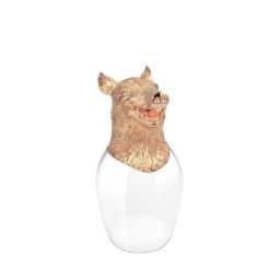 Pig Chinese Zodiac Wine Glass (Rosegold)