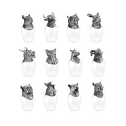 Chinese Zodiac Wine Glass (Silver Set)