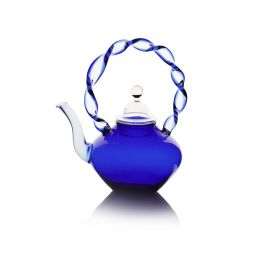 Thread Glass Teapot (Blue)