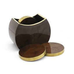 Carlton Club Coaster Box Set (Brown)