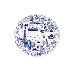 Hong Kong Willow Coasters (Set of 4, Blue)