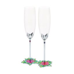 Peony '2 Become 1' Crystal Champagne Flute Set