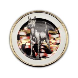 Dog Chinese Zodiac Gold Plate