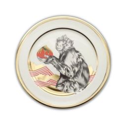 Monkey Chinese Zodiac Gold Plate