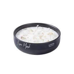 Free Mind - Clear Quartz Crystal Aroma Candle