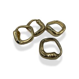 Abstract Chili Napkin Rings (Gold) - Set of 4