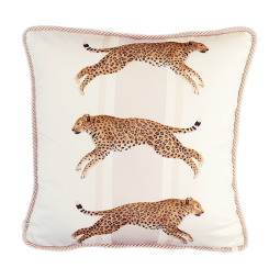 Leopard Stripe Beige Cushion
