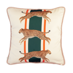 Leopard Stripe Green Cushion