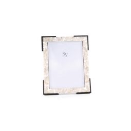 Roma White Shell And Stone Frame (8R)