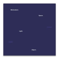 Minimalism: Space. Light. Object.