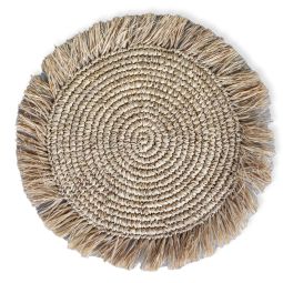 Natural Raffia Placemat with Fringe