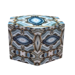 Sky Blue Gem Hexagonal Table

