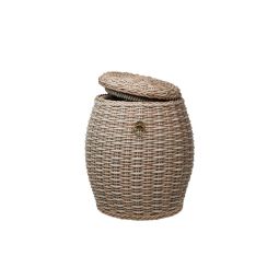 Weave Weatherproof Drum Stool with Storage (Brown)