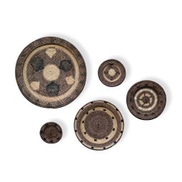 Wicker Plates Wall Hanging (Set of 5)