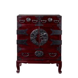 Wooden Lacquer Cabinet (Nishaku-nekoashi-ryohiraki Kijiro-urushi)