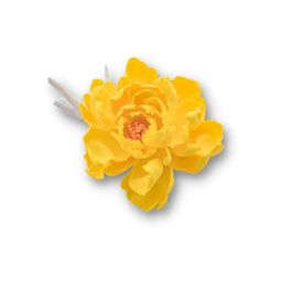 Yellow Peony Ceramic Sculpture